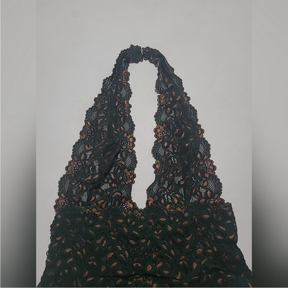 NWT Frederick's Of Hollywood Size Medium Jessica Lace Teddy Green And Gold - Picture 10 of 14